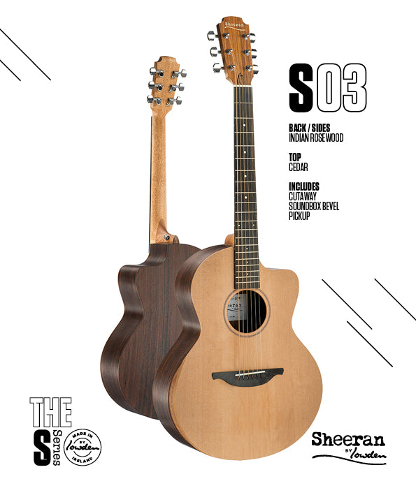 Sheeran By Lowden S-03 (Cedar and Rosewood) – Jakes Main Street Music
