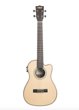Load image into Gallery viewer, Kala Solid Spruce Top and Ebony Baritone Ukulele Cutaway w/pickup KA-SSEBY-B-CE