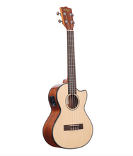 Load image into Gallery viewer, Kala Solid Spruce w/Mahogany Tenor Ukulele Cutaway w/pickup KA-STGE-C