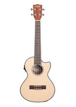 Load image into Gallery viewer, Kala Solid Spruce w/Mahogany Tenor Ukulele Cutaway w/pickup KA-STGE-C