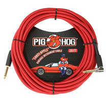 Load image into Gallery viewer, Pig Hog PCH -20 - 20' Woven Guitar Cable with Right Angle Connector - Vintage Series