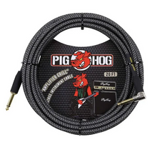 Load image into Gallery viewer, Pig Hog PCH -20 - 20' Woven Guitar Cable with Right Angle Connector - Vintage Series