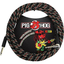 Load image into Gallery viewer, Pig Hog 20' Woven Guitar Cable with Right Angle Connector - Vintage Series - Jakes Main Street Music