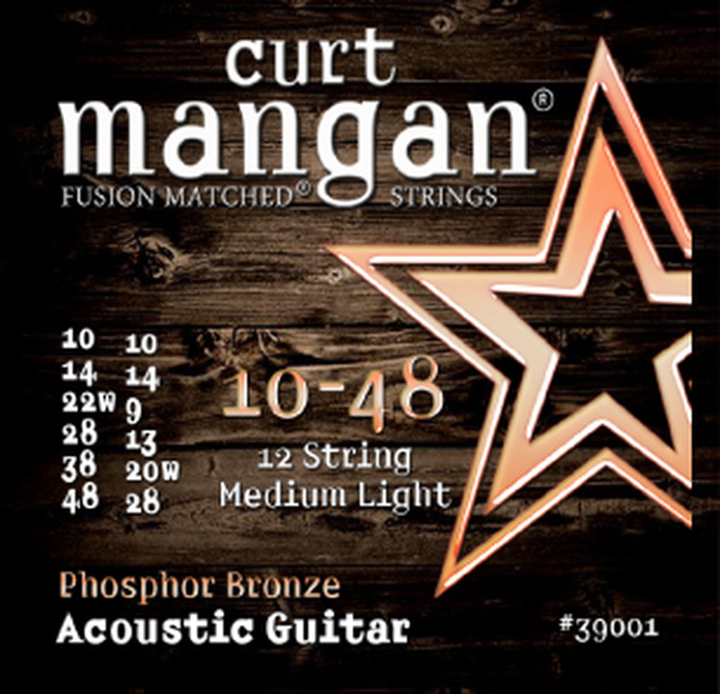 Curt Mangan 12 String Guitar Med-light Phosphor/Bronze  .10 to -48. # 39001