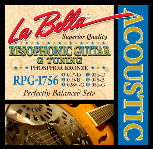 LaBella RPG-1756 Resophonic Guitar Strings - G Tuning - Medium - Jakes Main Street Music