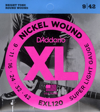 D'Addario EXL120 Nickel Super Light Electric Guitar Strings - Jakes Main Street Music