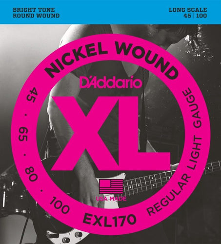 D'Addario EXL170 Regular Light Gauge Round Wound Electric Bass Strings - Jakes Main Street Music