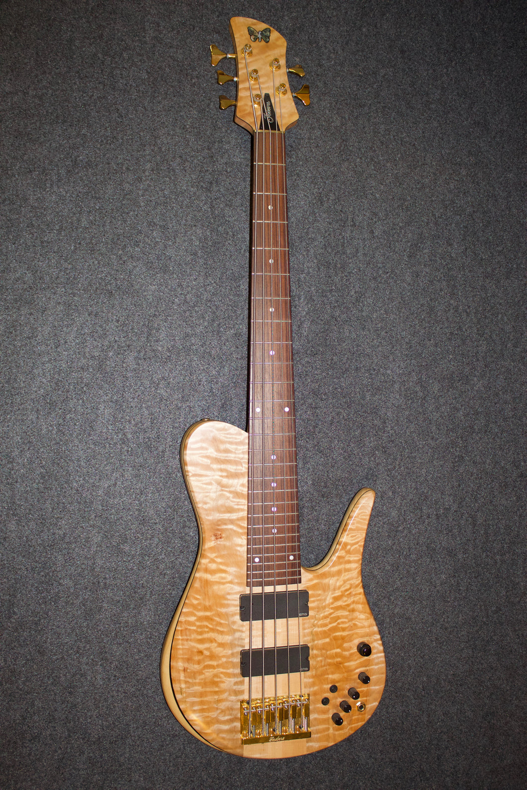 Fodera Matt Garrison model quilted Maple 5 string bass