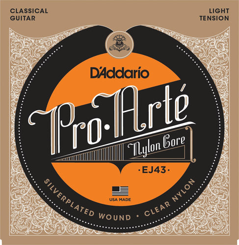 D'addario Pro-Arte Classical Guitar Strings - Light Tension EJ43 - Jakes Main Street Music