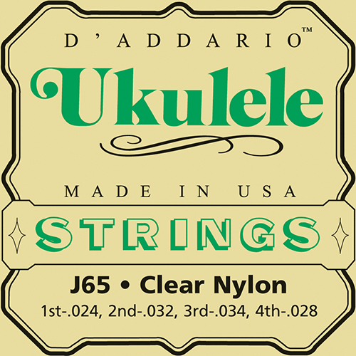 D'Addario J65 Clear Nylon Ukulele Strings - Medium - Jakes Main Street Music