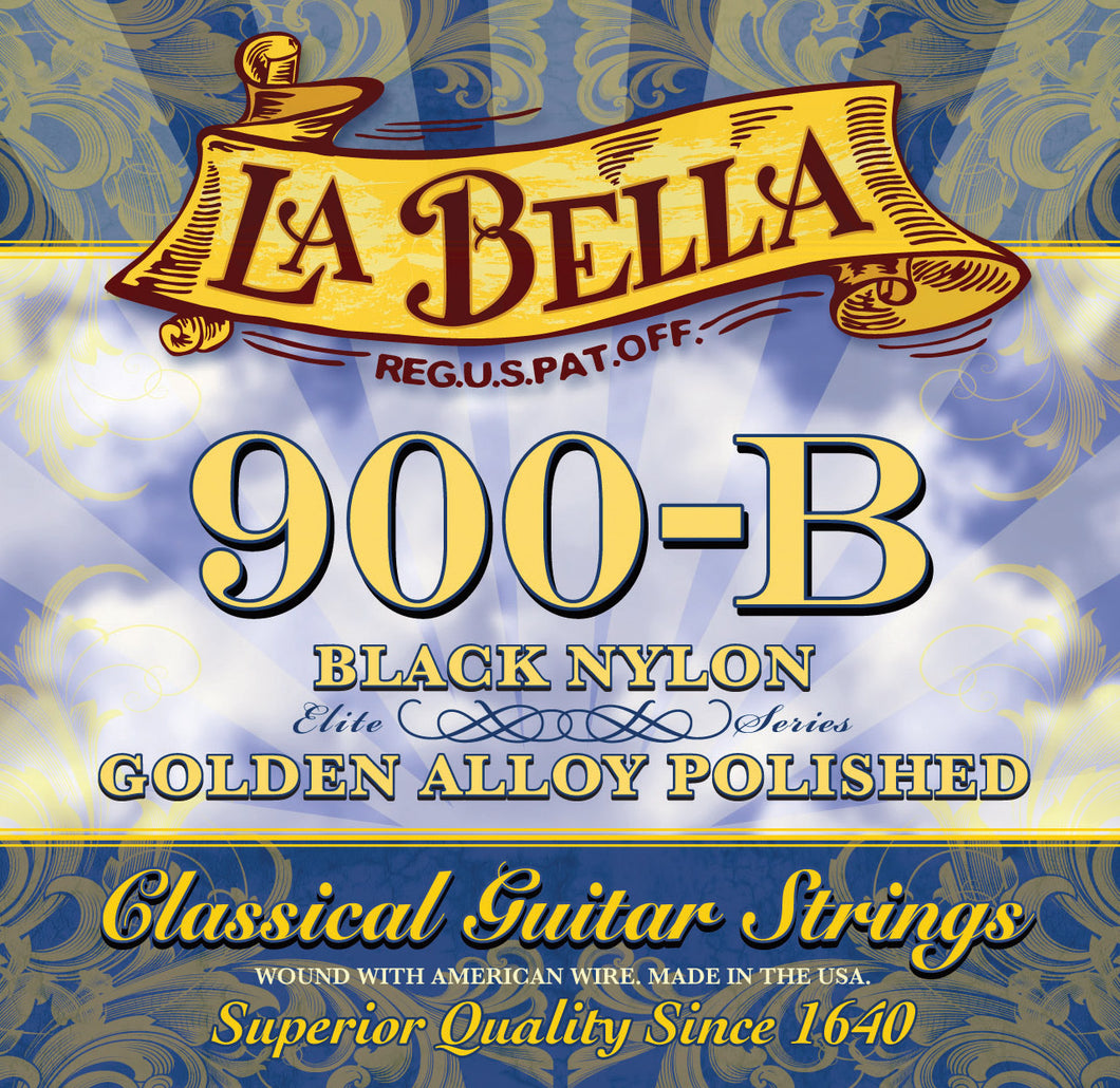 LaBella 900-B Golden Alloy/Black Nylon Classical Guitar Strings