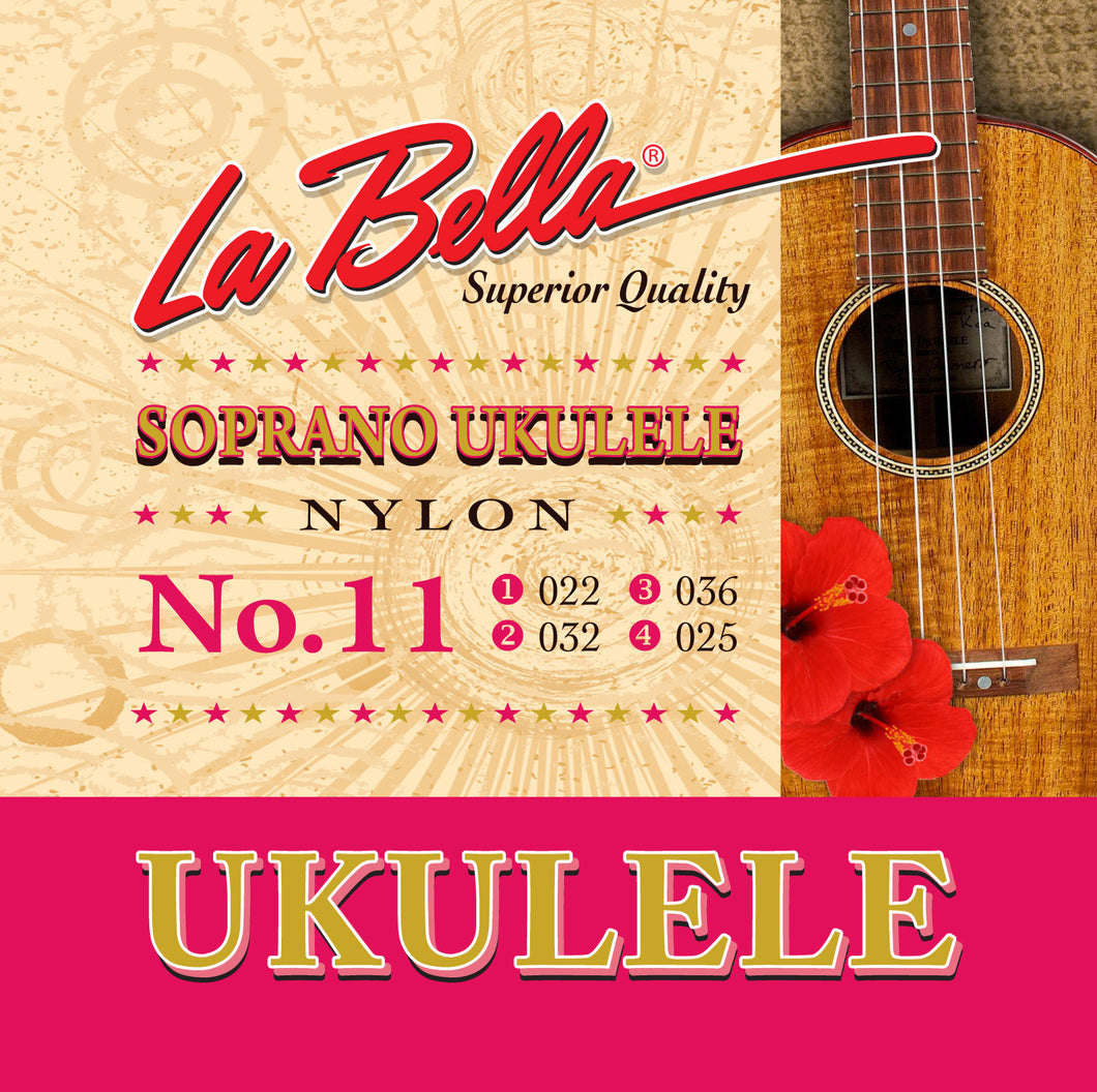 LaBella No.11 Soprano Ukulele Strings - Clear Nylon - Jakes Main Street Music