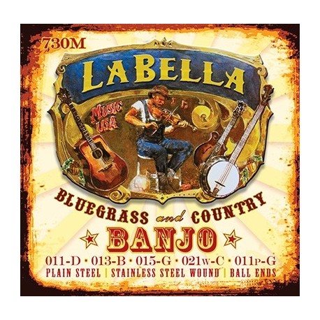 LaBella 730M Loop End Banjo Strings - Medium - Jakes Main Street Music