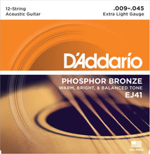 Load image into Gallery viewer, D&#39;Addario Phosphor Bronze 12-String Guitar Strings - Jakes Main Street Music
