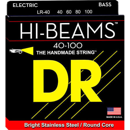 DR LR-40 Hi-Beams Electric Bass Strings 40-100 - Jakes Main Street Music