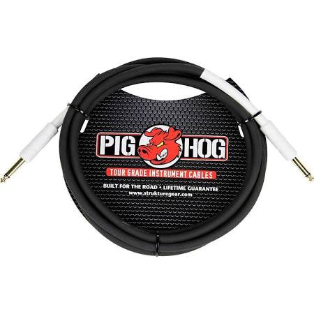 Pig Hog 6' Tour Grade Black Rubber Instrument Cable  - PH6 - Jakes Main Street Music