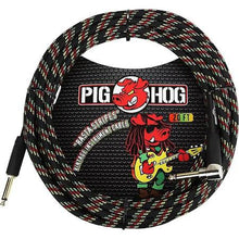 Load image into Gallery viewer, Pig Hog 20&#39; Woven Guitar Cable with Right Angle Connector - Vintage Series - Jakes Main Street Music

