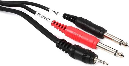 Hosa 3 ft.Stereo Breakout Cable 3.5mm to 1/4